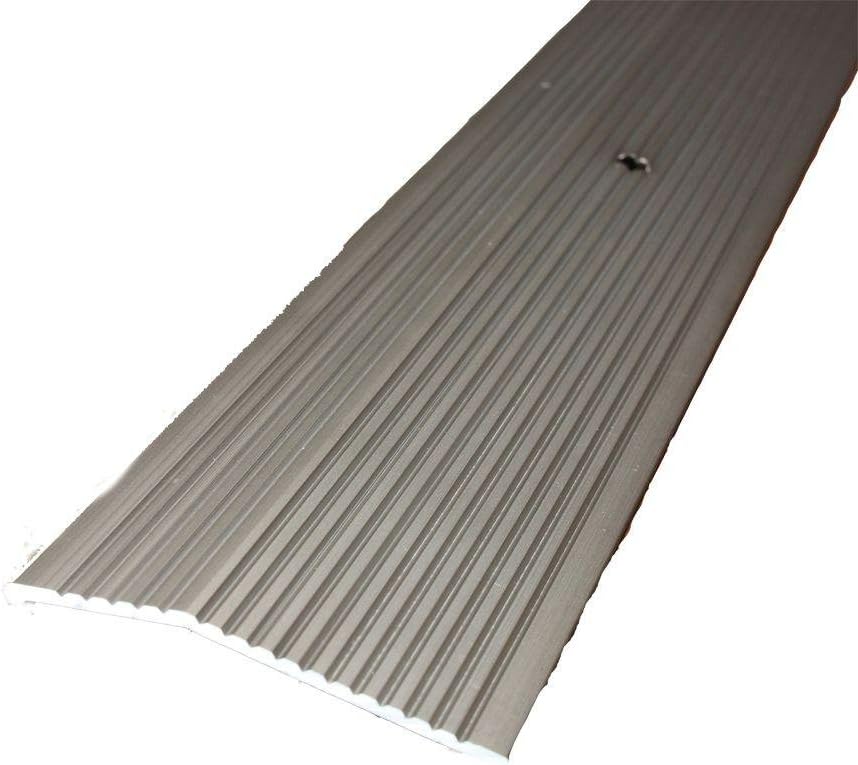Pewter Fluted Decorative Carpet Edge Transition Strip - 36" x 2" Finished