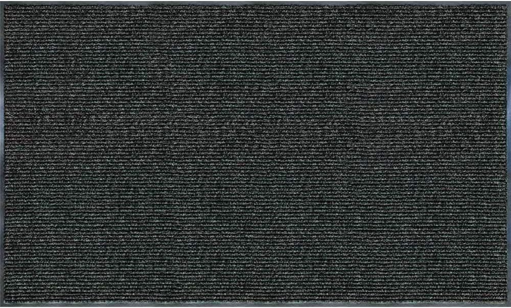 Charcoal Recycled Rubber Ribbed Entry Door Mat - 60" x 36" Heavy-Duty