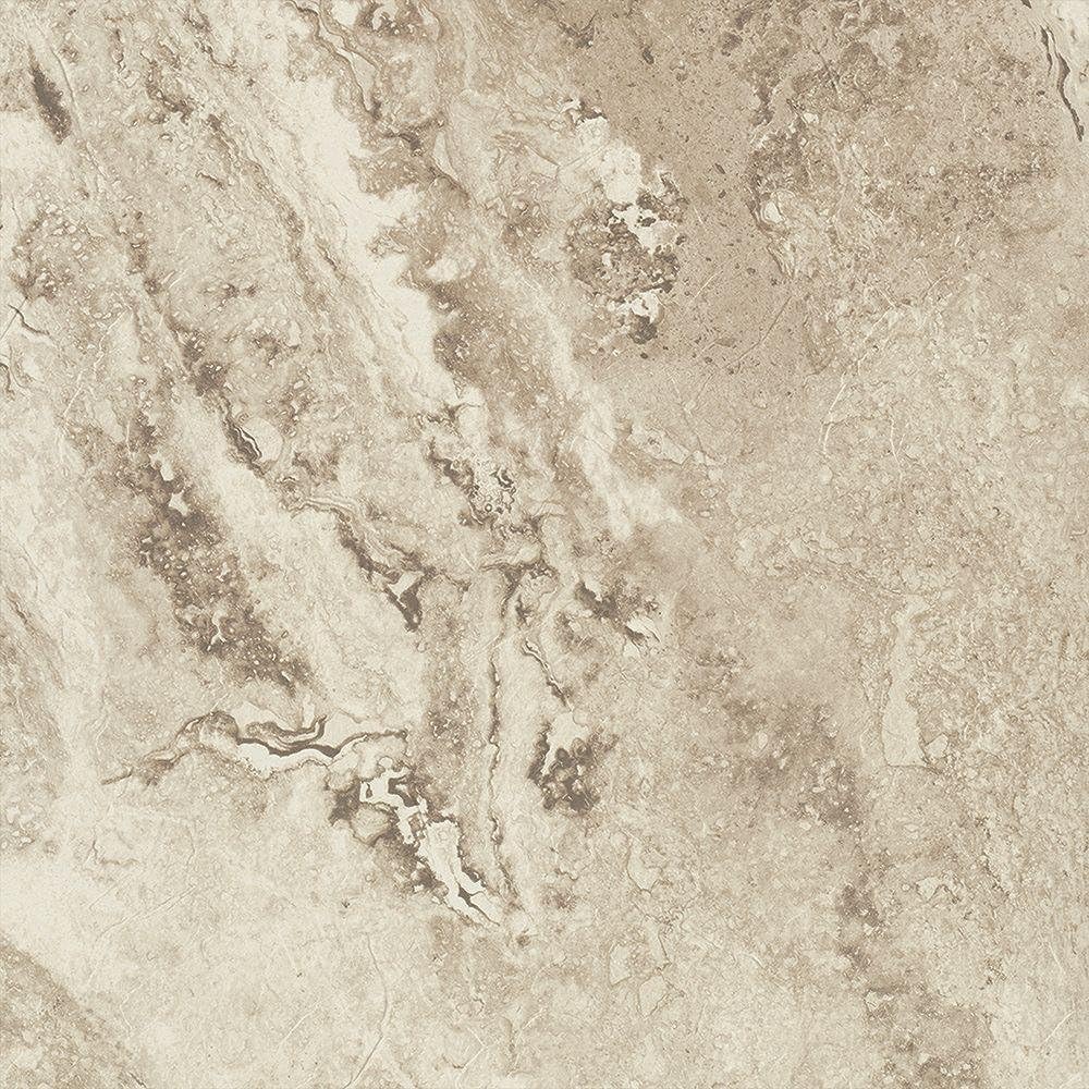 Light Travertine Self-Adhesive Natural Stone Tiles - 18" x 18" Waterproof